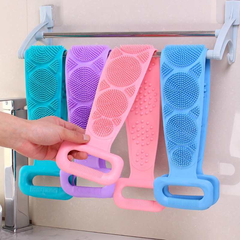 Exfoliating Scrub Mens - Long Silicone Back Scrubber for Shower,