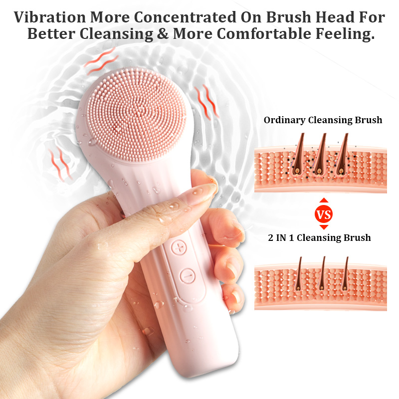 Exfoliating Scrub Mens - Sonic Waterproof Facial Cleansing Brush for