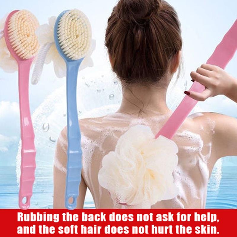 Curved Long Handle Shower Brus - Exfoliating Scrub Mens ulasan dan harga