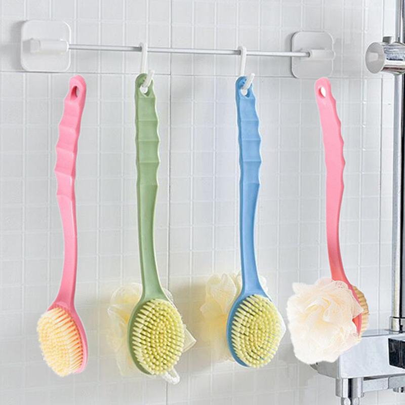 Curved Long Handle Shower Brus - Exfoliating Scrub Mens ulasan dan harga