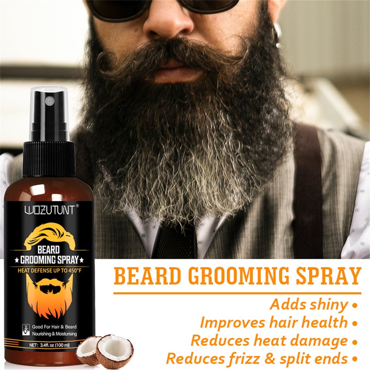 Beard Grooming Spray,Men Moust - Mens Grooming Treatment ulasan dan harga