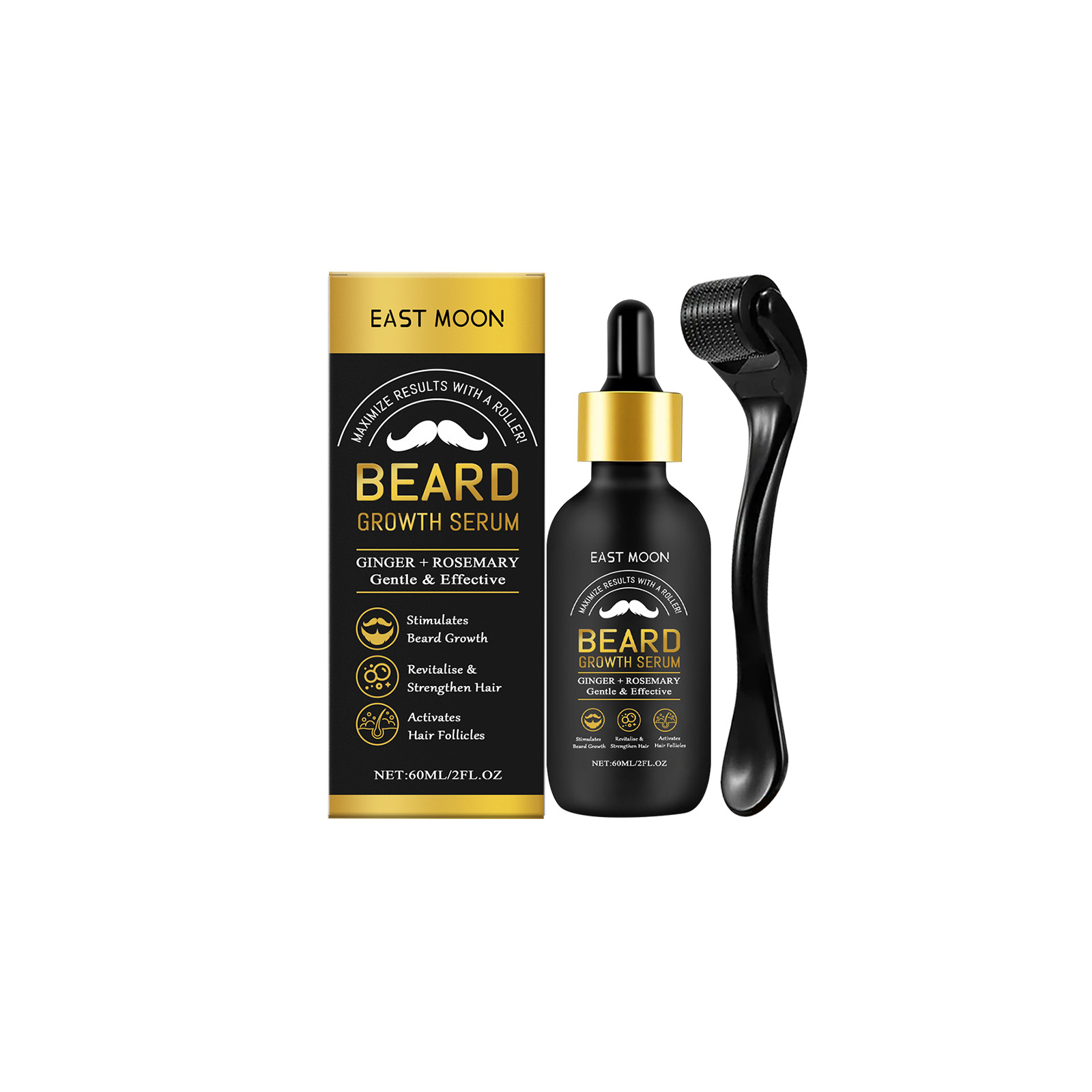 EAST MOON Beard Care Oil, Gent - Mens Grooming Treatment ulasan dan harga