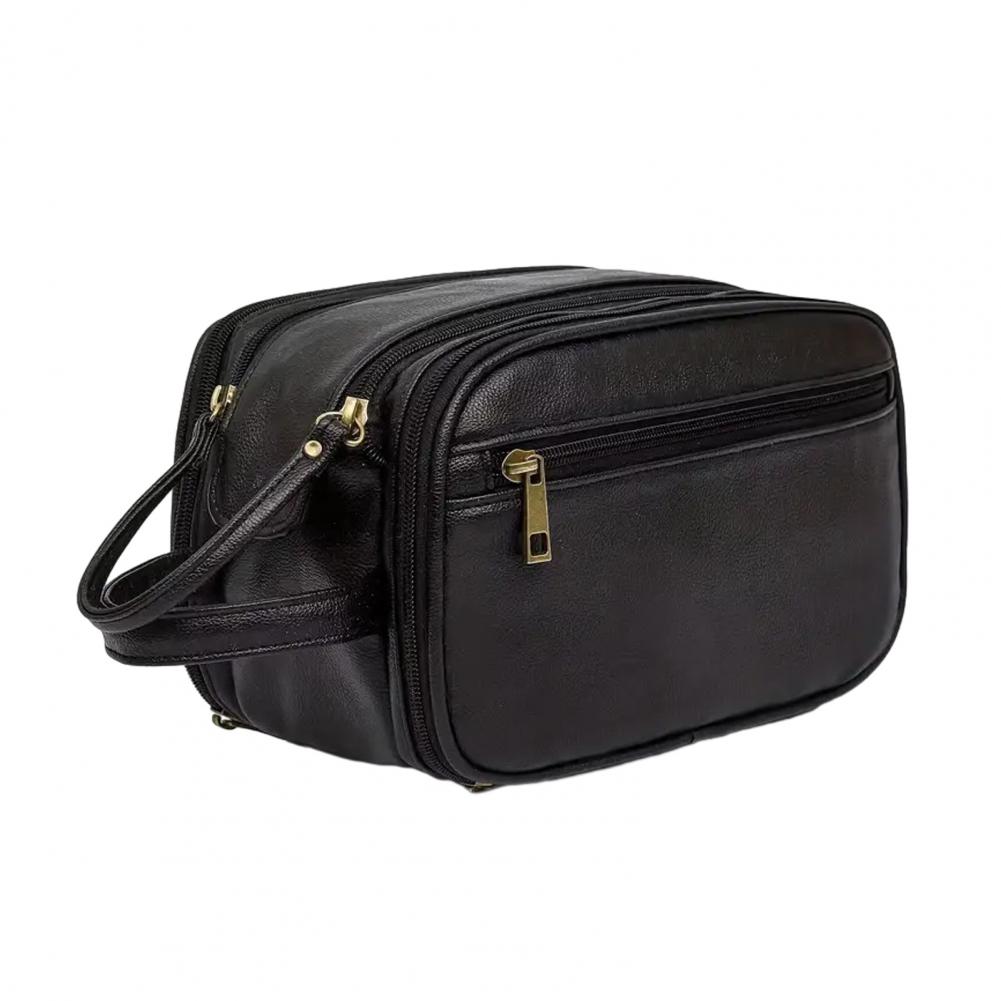 Travel Makeup Bag Faux Leather - Men'S Grooming Organizer ulasan dan harga