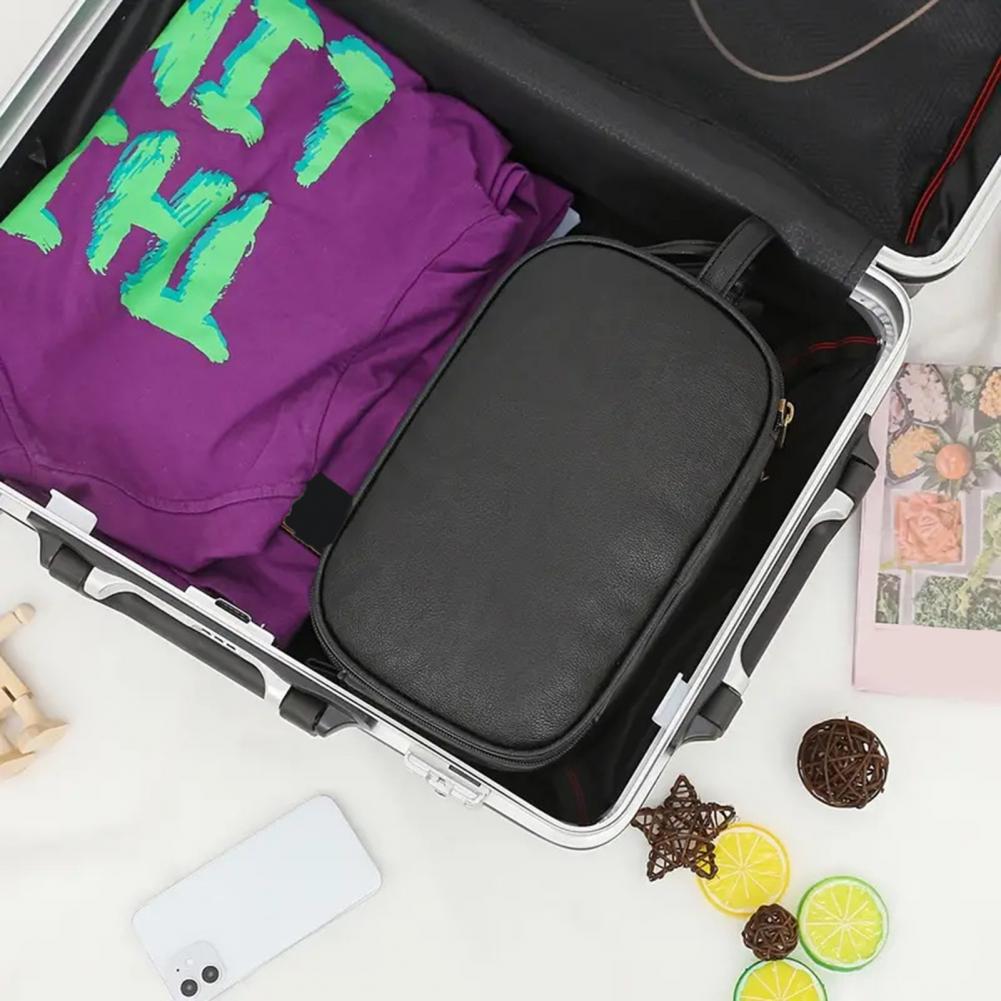 Travel Makeup Bag Faux Leather - Men'S Grooming Organizer ulasan dan harga