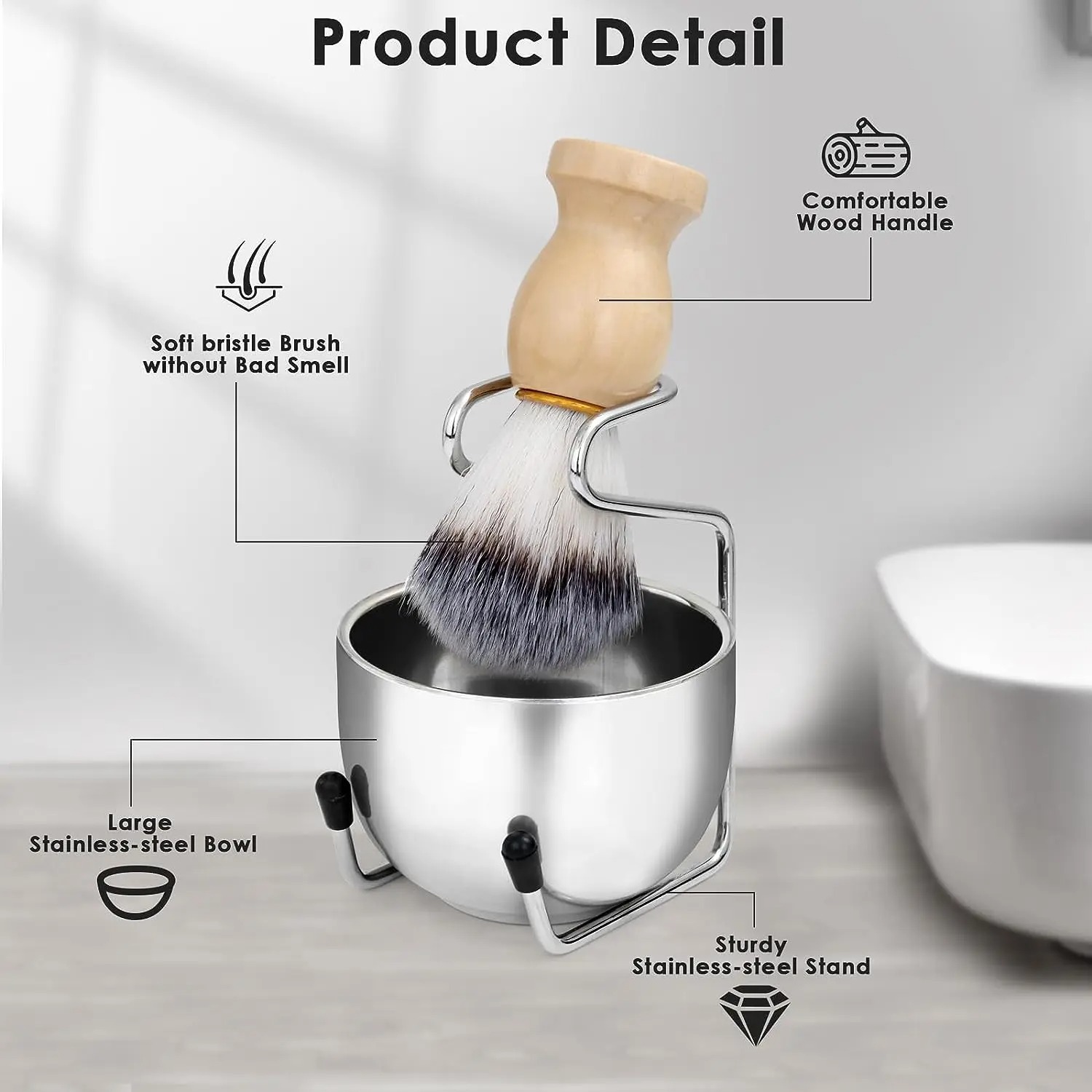 Stainless Steel Men‘s Shaving  - Shaving Bowl Soap ulasan dan harga