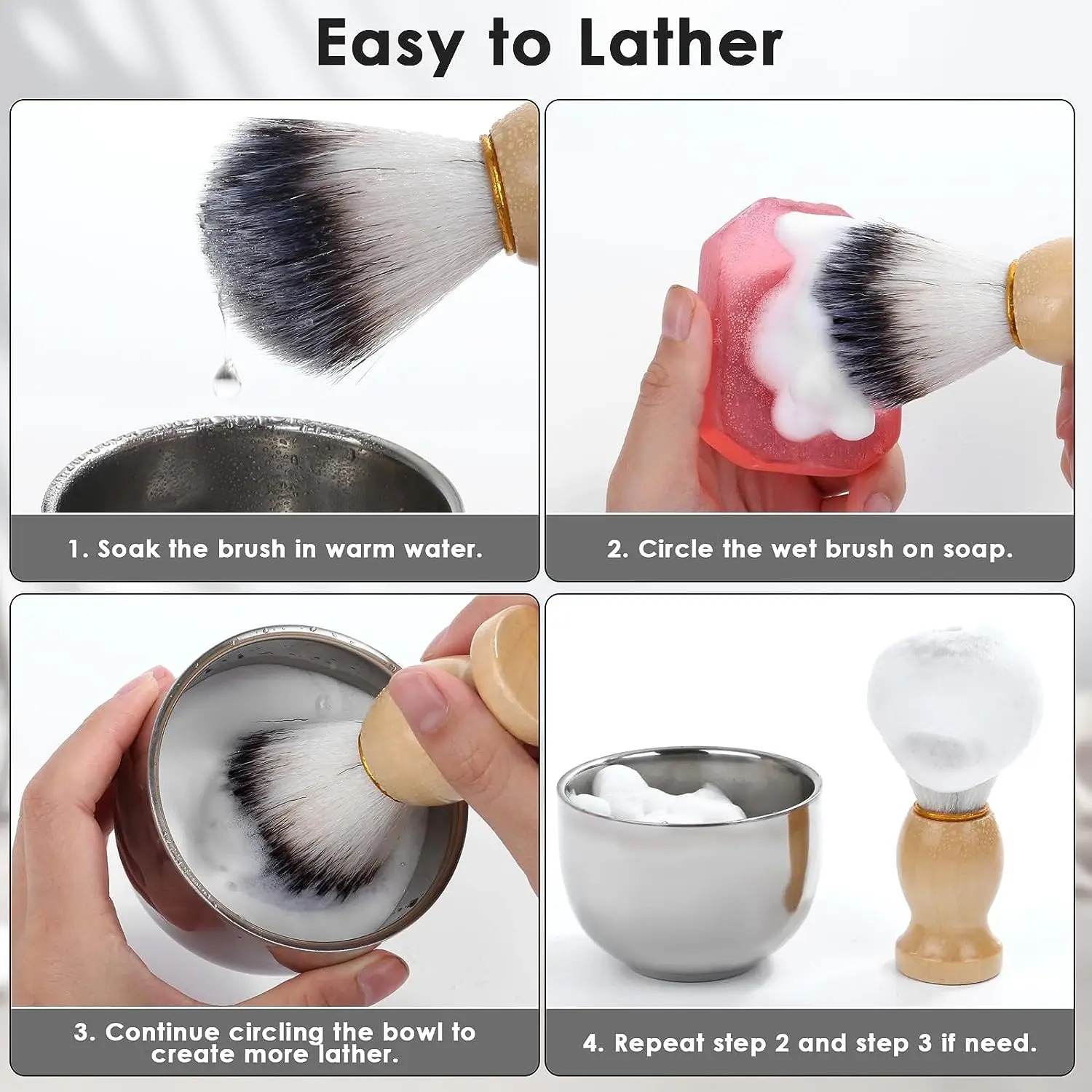 Stainless Steel Men‘s Shaving  - Shaving Bowl Soap ulasan dan harga