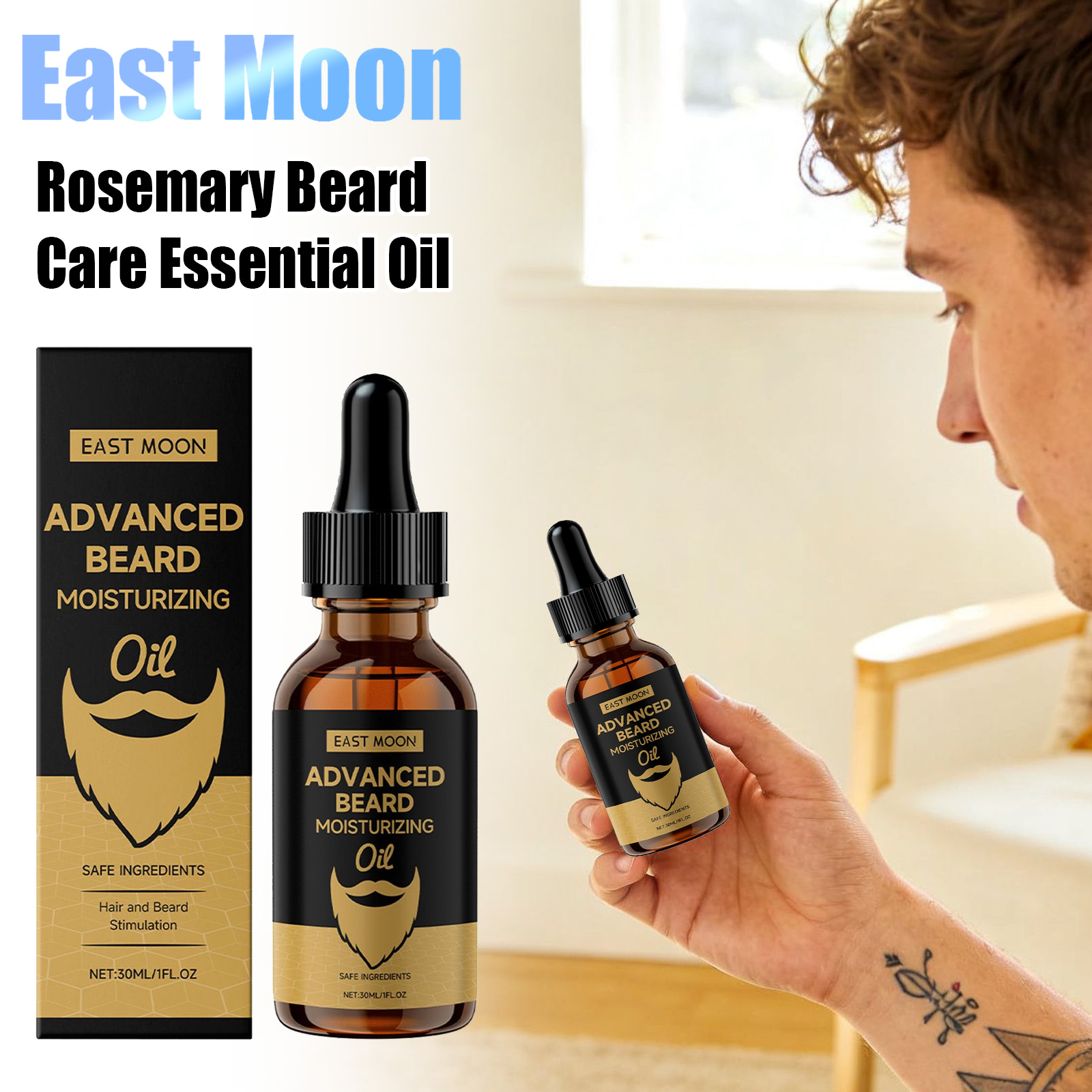 East Moon Rosemary Beard Softe - Beard Oil Growth ulasan dan harga