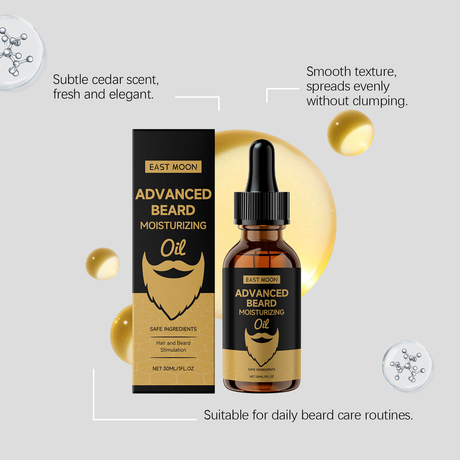 East Moon Rosemary Beard Softe - Beard Oil Growth ulasan dan harga