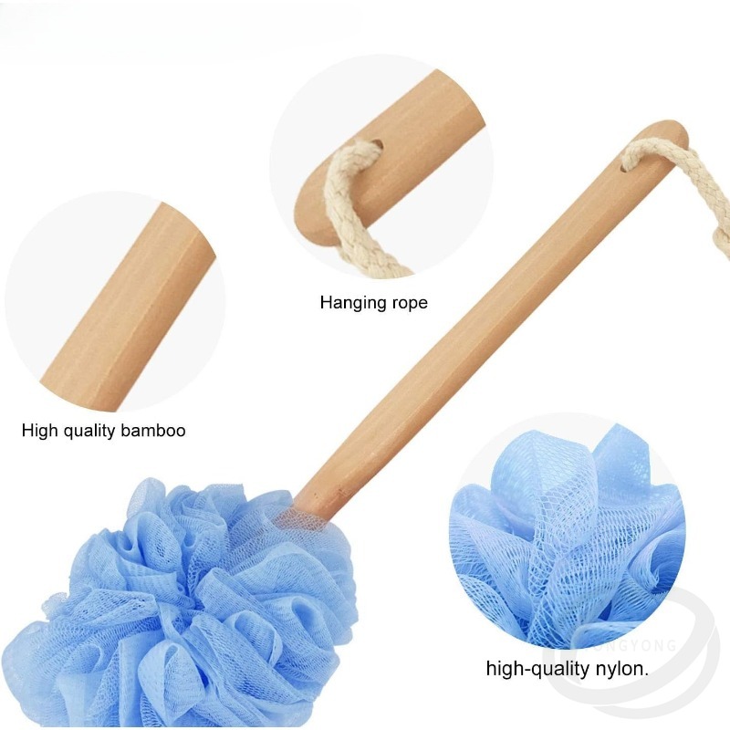 1PCS Long Handle Wooden Bath B - Exfoliating Scrub Mens ulasan dan harga