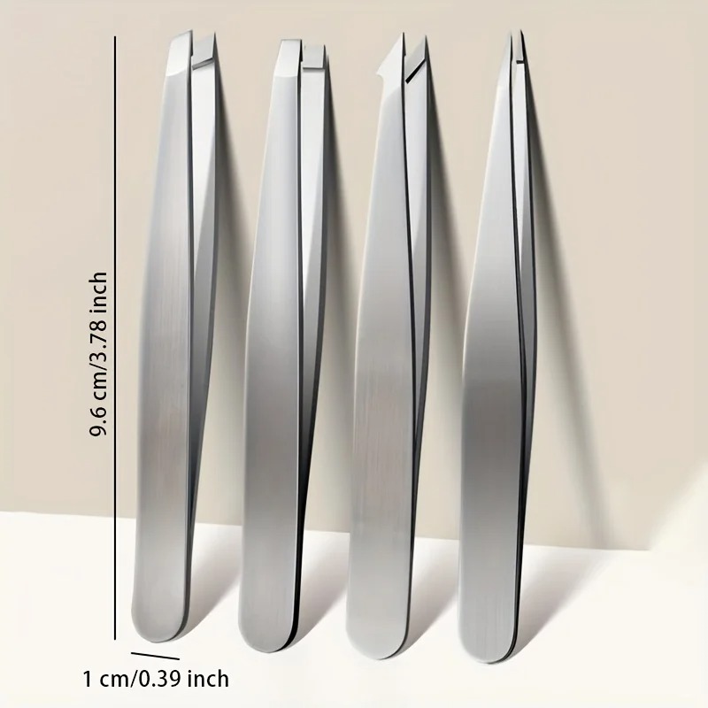 4 Pieces Professional Tweezers - Mens Grooming Treatment ulasan dan harga