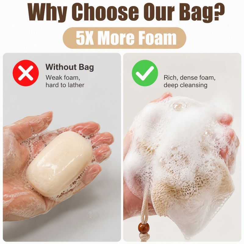 5Pcs Cotton Linen Bath Soap Fo - Exfoliating Scrub Mens ulasan dan harga