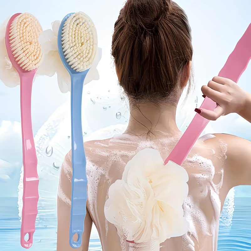 2-In-1 Soft Fiber Bath Brush G - Exfoliating Scrub Mens ulasan dan harga