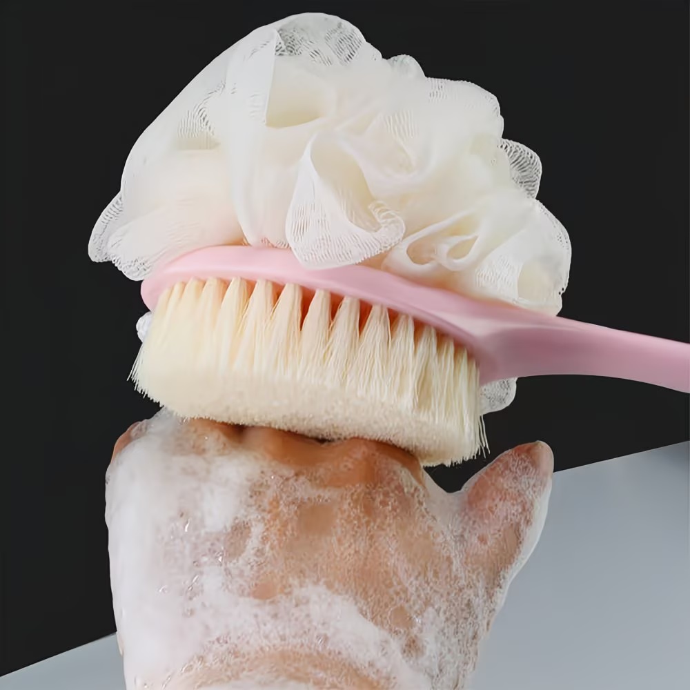 2-In-1 Soft Fiber Bath Brush G - Exfoliating Scrub Mens ulasan dan harga