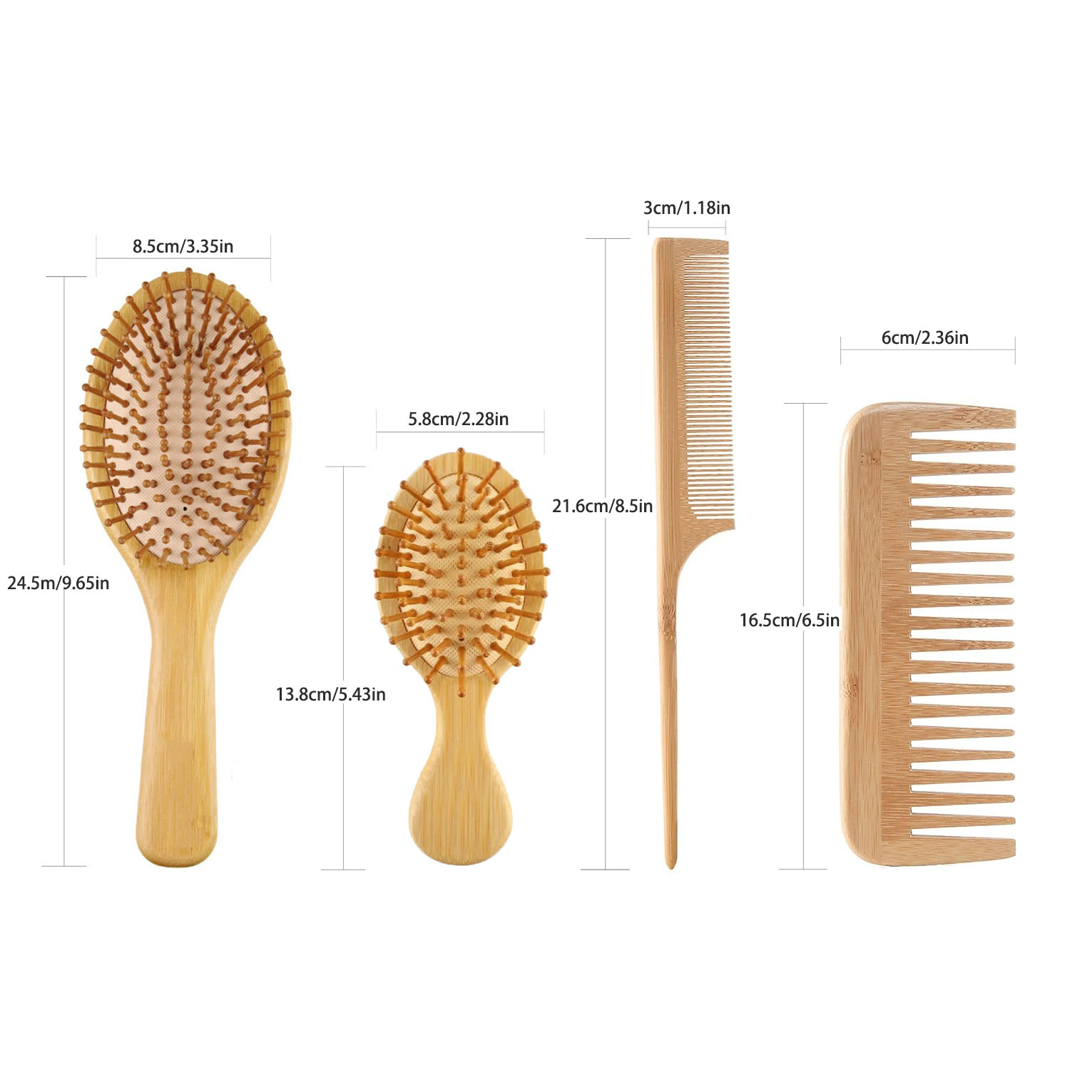 Bamboo Hair Brush Comb Set for - Men'S Grooming Hair ulasan dan harga