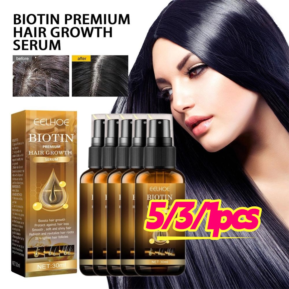 5/3/1pcs Biotin Fast Hair Grow - Beard Oil Growth ulasan dan harga